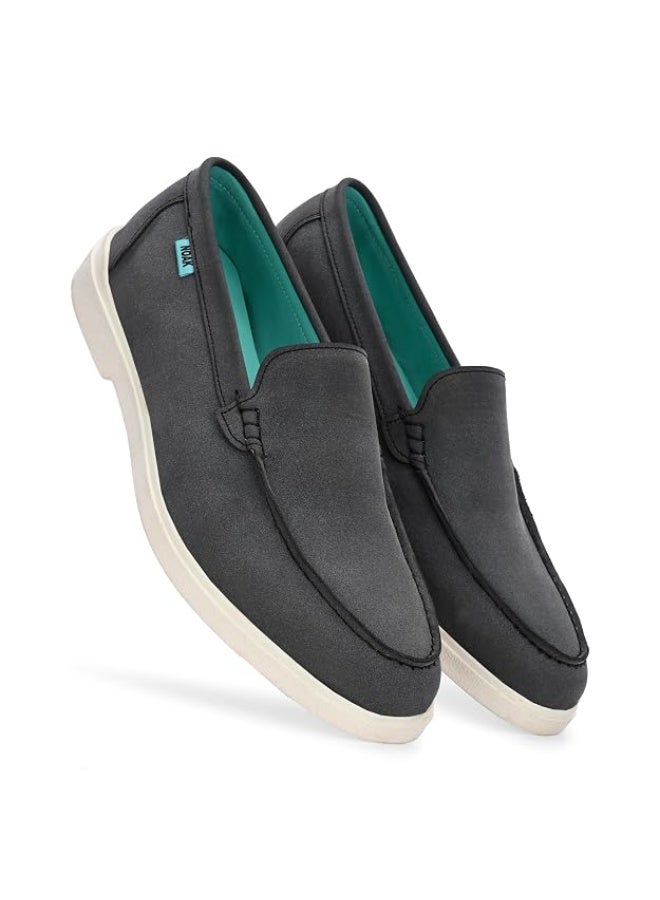 NOAK Organic Cactus Leather Loafer Casual Classic Slip-Ons Driving Loafer and Moccasins|Black|9 UK - Image 3