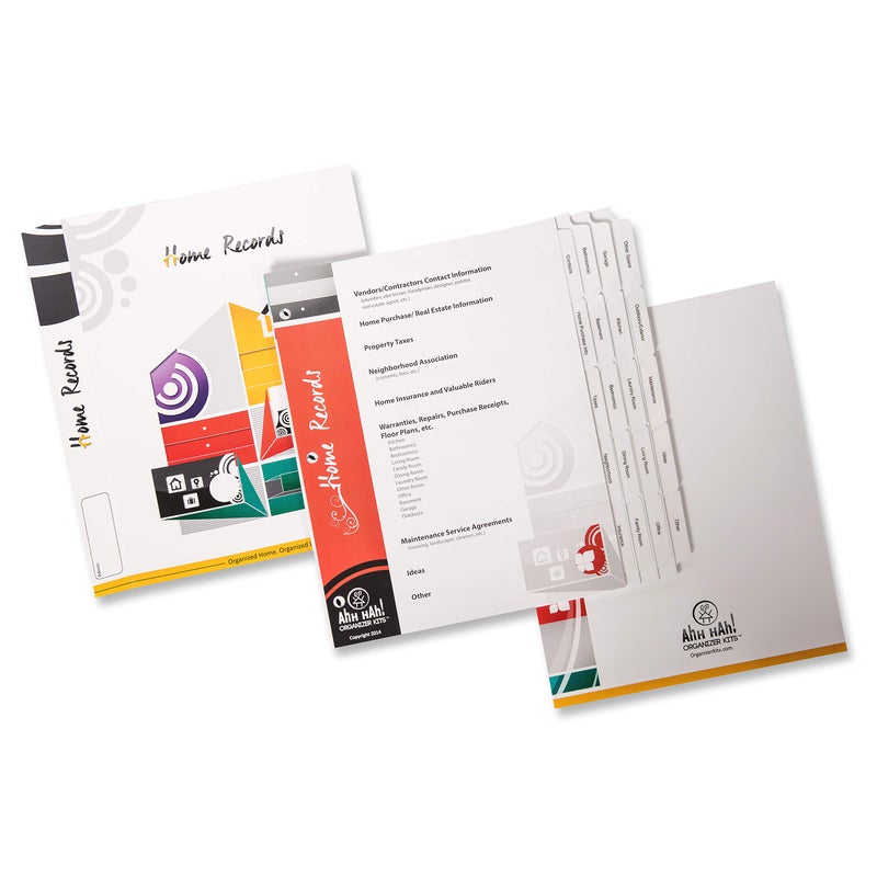 Ahh Hah! Organizer Kits Ahh Hah Organizer Kit Home Records  Index Tabs for a Threering Binder Binder not included 