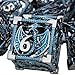 ARUOHHA Hollow DND Metal Dice Set Black Blue Dragons D and D Dice with Gift Box Role Playing Games Dungeons Polyhedral Dice D20 D12 D10 D8 D6 D4 - Image 2