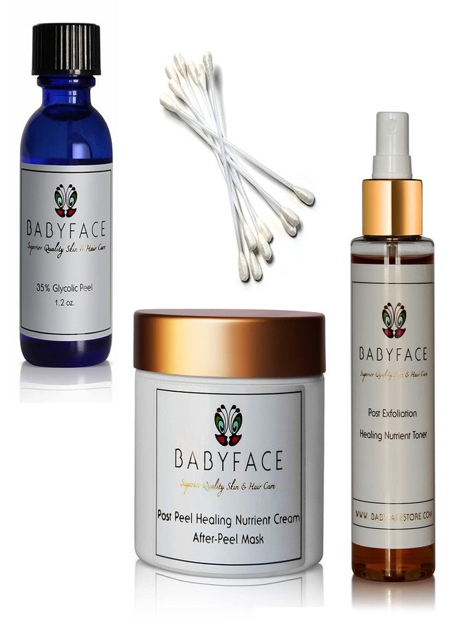 Babyface Deluxe 35% Glycolic Acid Chemical Peel Kit, 44-Piece Complete Set for At Home Use, 20 Peels - Image 1