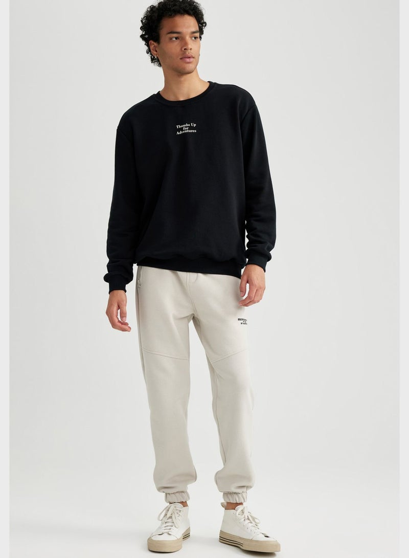 DeFacto Slogan Sweatshirt  - Image 1