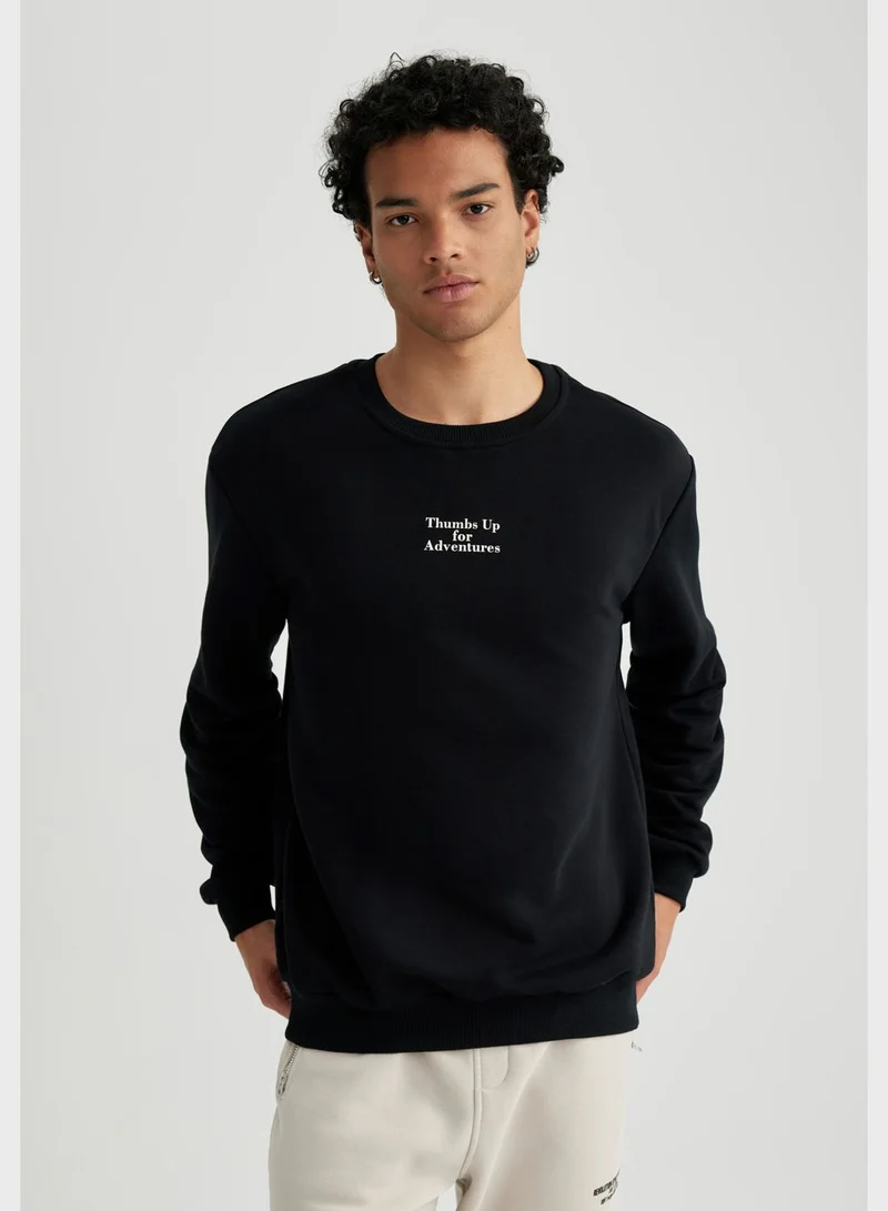 DeFacto Slogan Sweatshirt