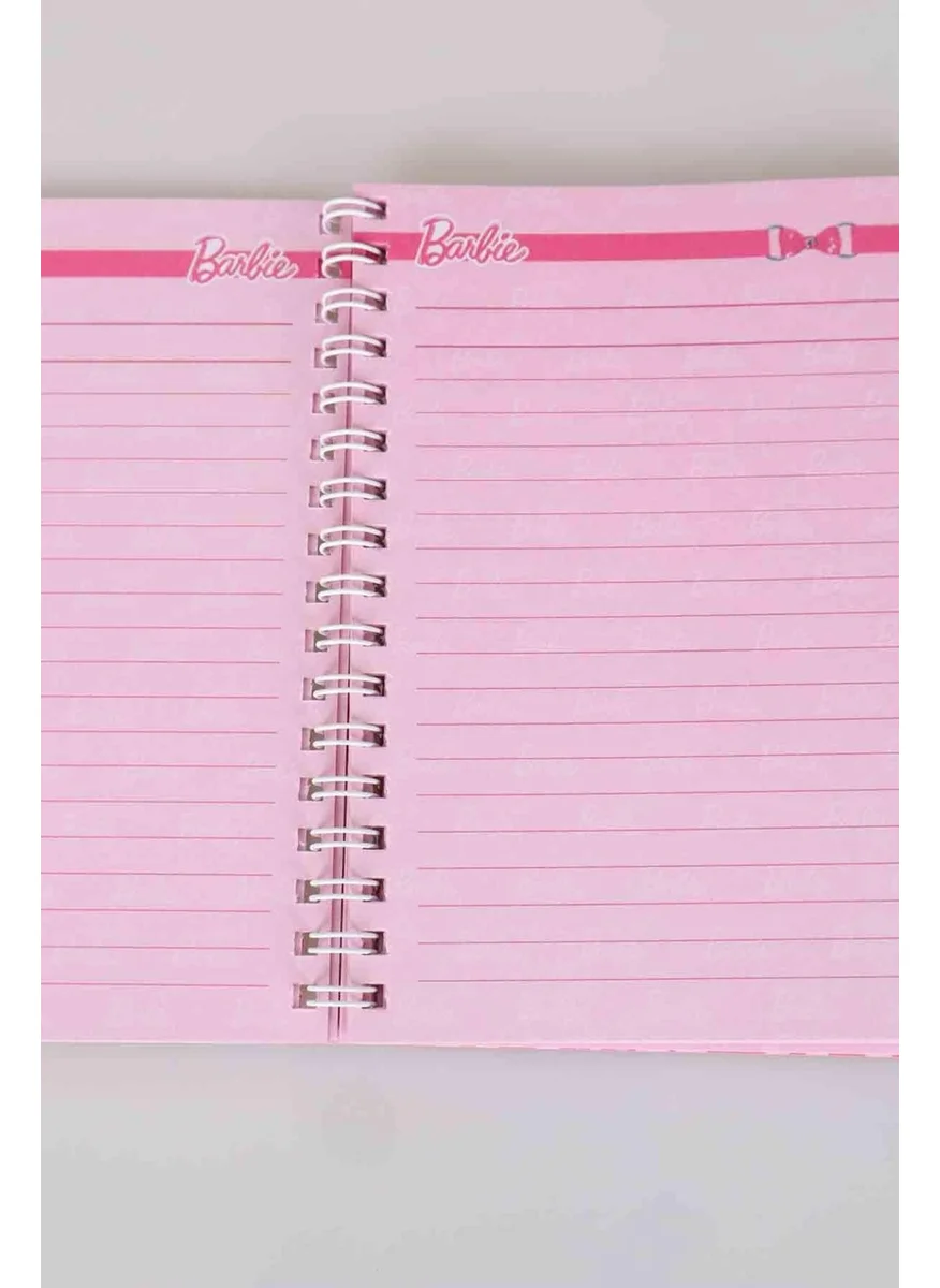 Barbie Licensed Striped Notepad Heart Head Pen 0 7 mm and Eraser Set