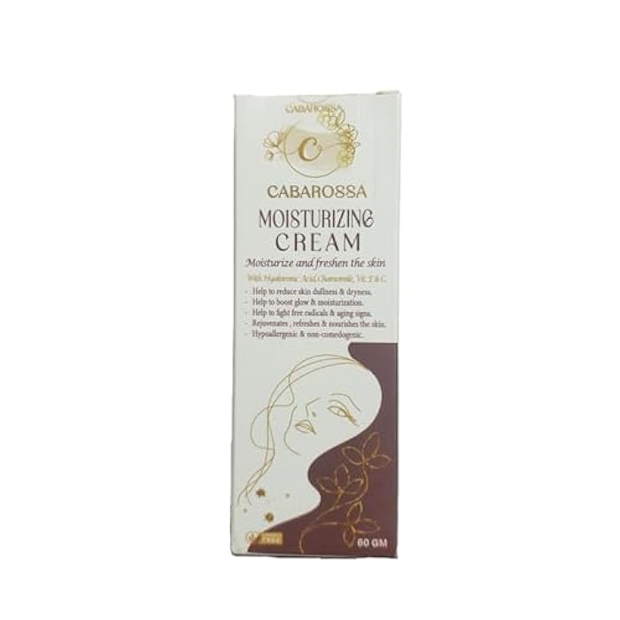 Cabarossa Moisturizing Cream – Deep Hydration & Brightening Face & Body Cream with Hyaluronic Acid, Chamomile, Vitamin C & E – Reduces Dryness, Dullness & Wrinkles – 60g - Image 2