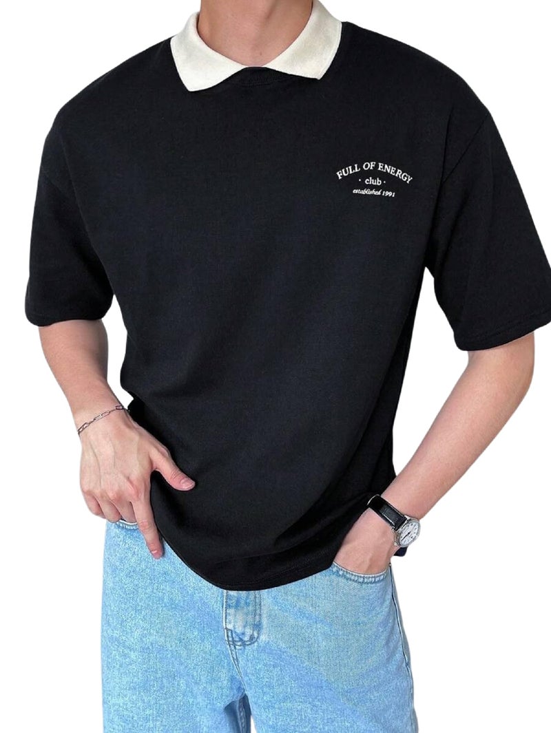 Lymio T-Shirt || Men for T Shirt (T-54-57) (in, Alpha, M, Black) - Image 5