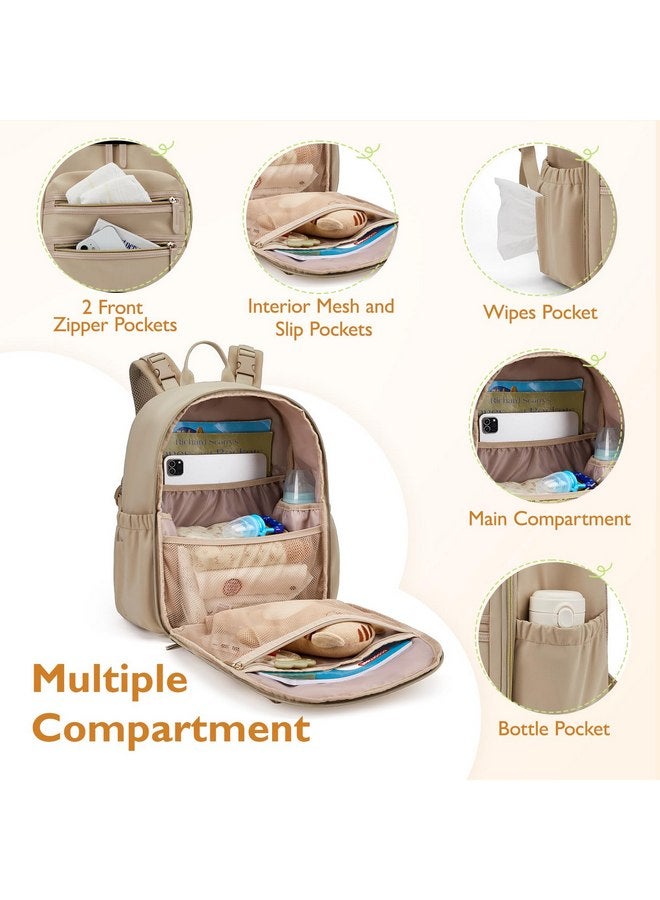 MOMMORE mommore Neoprene Diaper Bag Backpack Small Baby Bag Travel Mini Diaper Backpack for Newborn with Insulated Pockets, Stroller Straps - Image 3