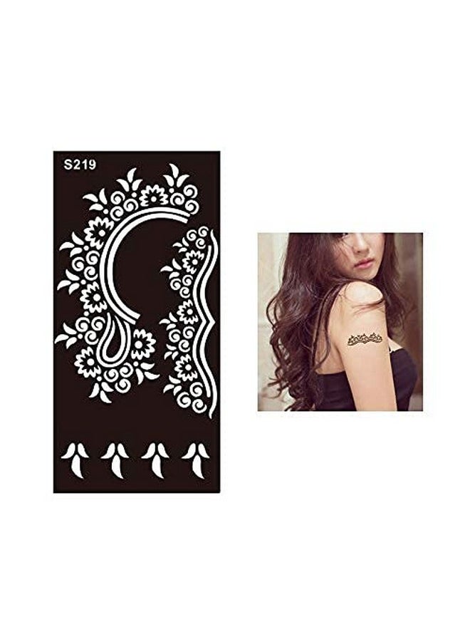 ivana's - Heena Mehandi Tatto Stencil Set For Hand Body Fingure Face Heena Art Temporary Tatto For Kids Girls & Women Design Niv168 - Image 1