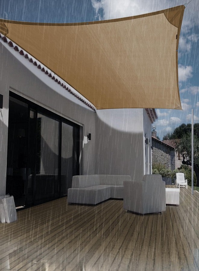 HIPPO Waterproof Rain Sail HDPE Fabric Rain Protection Sails for Terrace Shed, Shade Awnings for Car Parking (2IN1 Bamboo-Mocha, 8.00FTX15.00FT) - Image 1