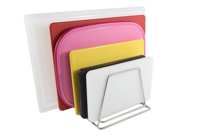 Thirteen Chefs Stainless Steel Cutting Board Rack - Holds 6 Boards up to 3/4" Wide - NSF Approved for Commercial Kitchens - Image 4