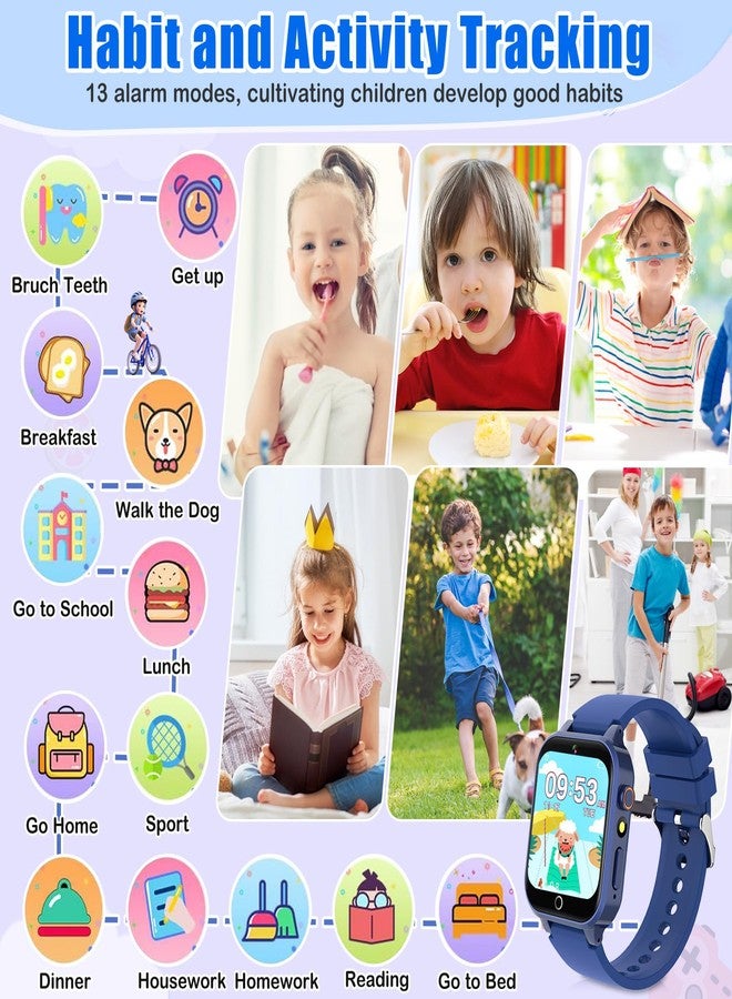 Zeacool Kids Smart Watch, Smart Watch Toys with 39 Games, Camera Video Recorder Music Alarm Calculator Calendar Pedometer Stopwatch Flashlight Gift Toys for 3-12 Years Old Boys and Girls (Blue) - Image 3