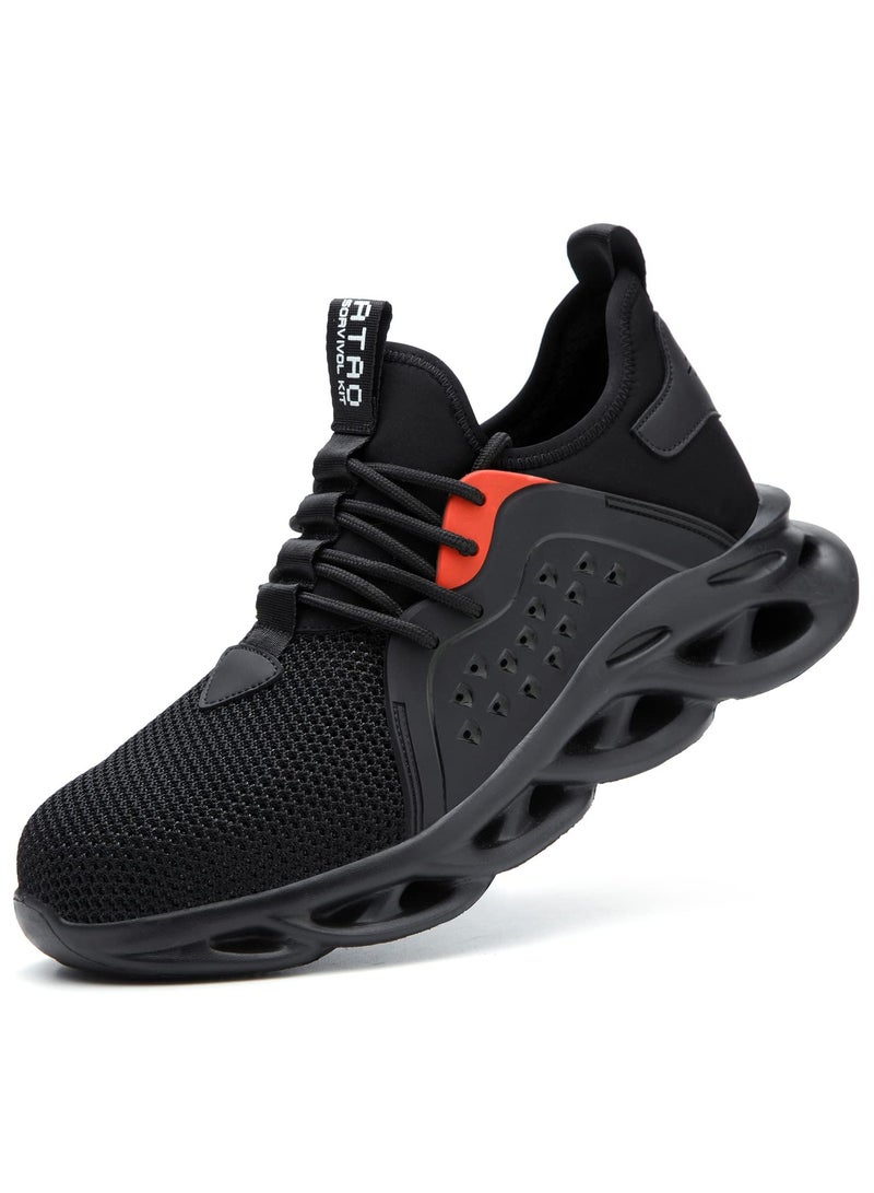 VICTGOAL Steel Toe Safety Shoes for Men Breathable Industrial Sneakers Insulating Anti-pierce Construction Work Shoes Non Slip Lightweight Sports Shoes  - Image 1