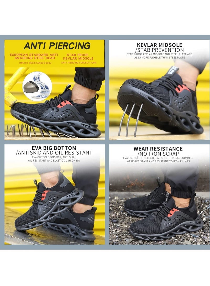 VICTGOAL Steel Toe Safety Shoes for Men Breathable Industrial Sneakers Insulating Anti-pierce Construction Work Shoes Non Slip Lightweight Sports Shoes  - Image 5