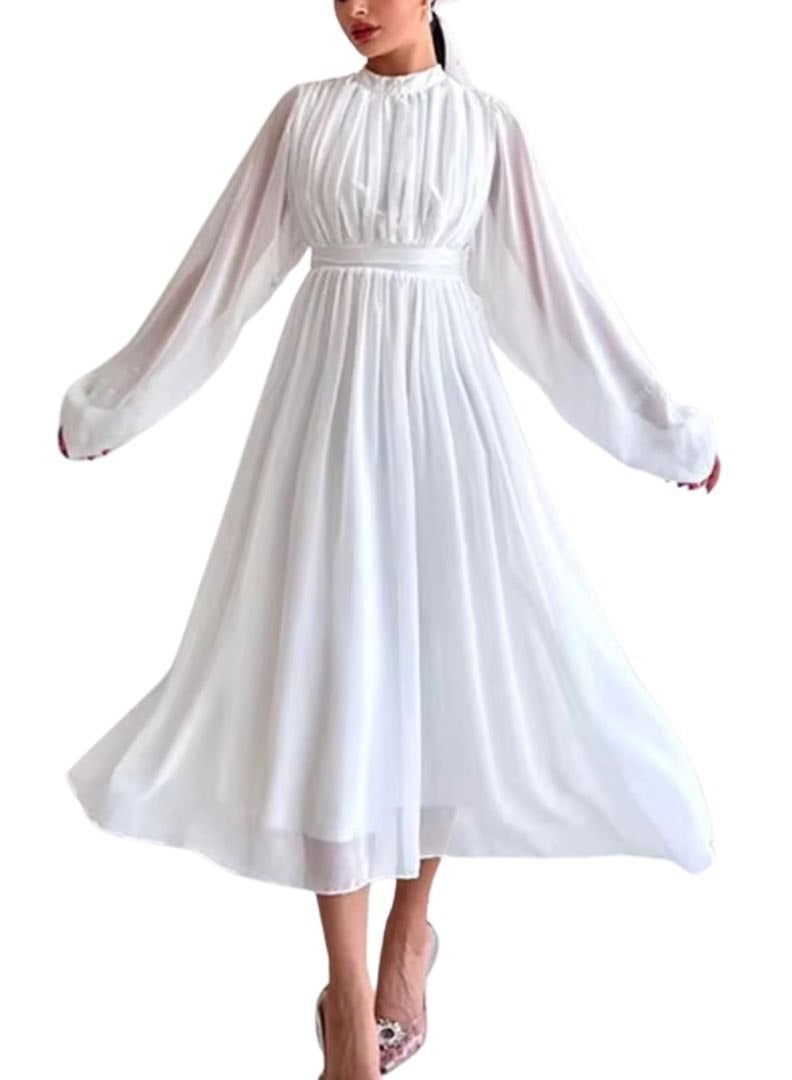 Women's chiffon dress with lining