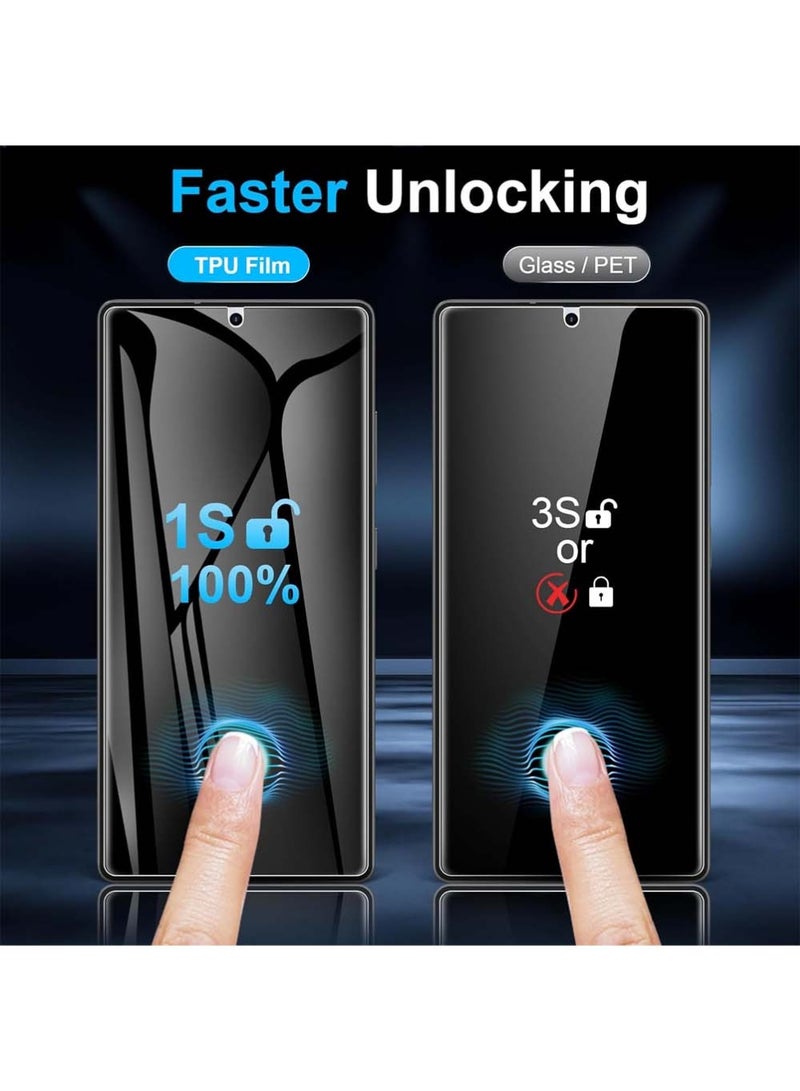 X-level 2 Pack for Samsung Galaxy S25 Ultra Privacy Screen Protector,[Like Original Fingerprint Unlock],Full Coverage Hydrogel Film  Anti-Spy Private S25 Ultra Film [Not Glass], Case Friendly, Scratch-Resistant, Sensitive Touch - Image 2