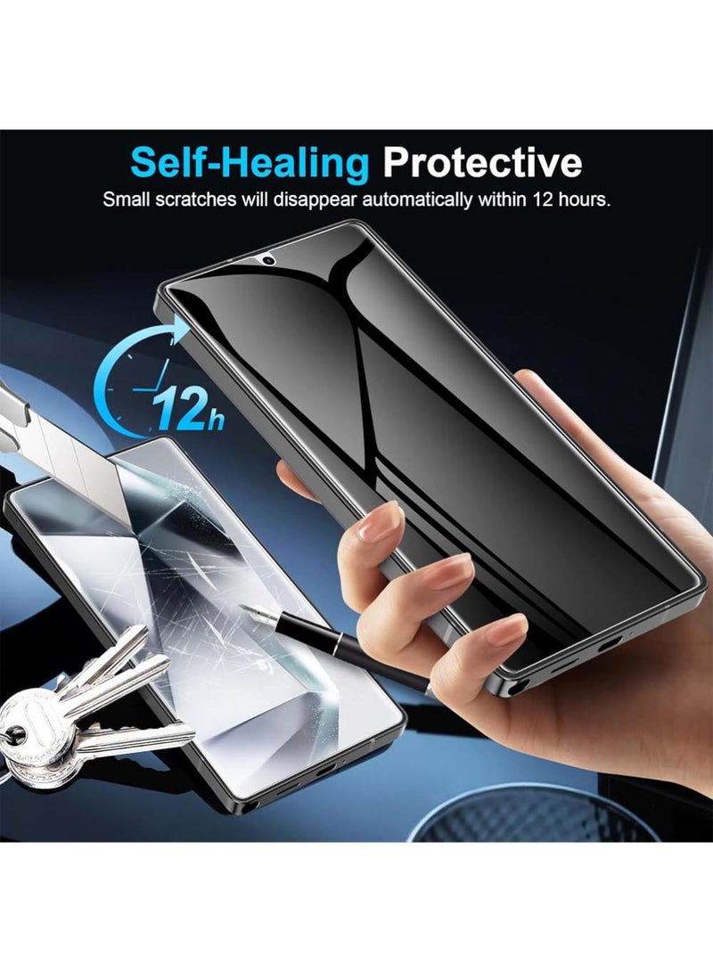 X-level 2 Pack for Samsung Galaxy S25 Ultra Privacy Screen Protector,[Like Original Fingerprint Unlock],Full Coverage Hydrogel Film  Anti-Spy Private S25 Ultra Film [Not Glass], Case Friendly, Scratch-Resistant, Sensitive Touch - Image 4