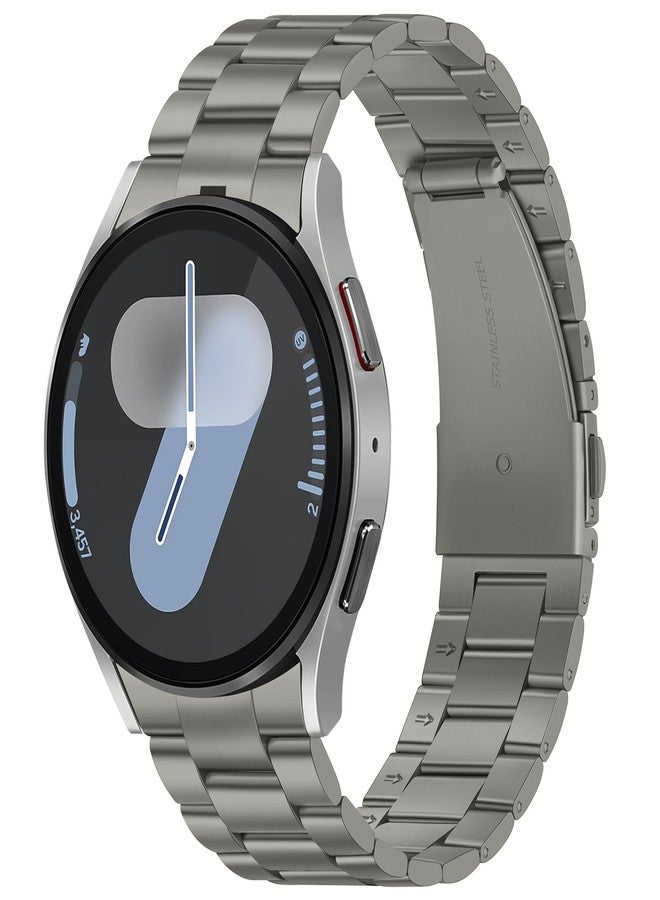 Suphart Metal Strap Compatible with Samsung Galaxy Watch 7 6 5 4 FE Strap 44 mm 40 mm, No Gap Replacement Straps for Galaxy Watch 6 Classic 47 mm 43 mm/5 Pro 45 mm, Titanium - Image 1