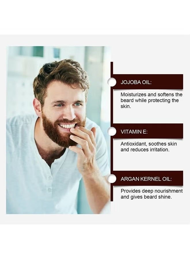East Moon Beard Care Balm , 100% Natural Beard Balm with Shea Butter, Argan Oil, Jojoba Oil, Vitamin E,Beard Softener Beard Moisturizer Beard Wax Beard Conditioner for Men  - Image 5