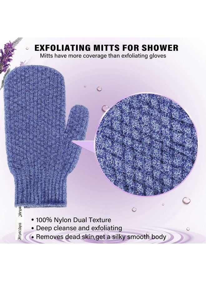 Evridwear Vridwear Shower Exfoliating Mitts Deep Cleanse Bathing Scrub Gloves Self Tan Scrubber Mitten Dead Skin Remover For Men And Women 1 Pair Heavy  - Image 3