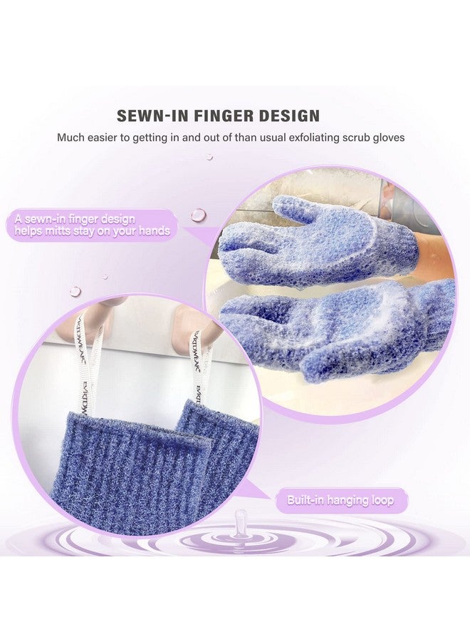 Evridwear Vridwear Shower Exfoliating Mitts Deep Cleanse Bathing Scrub Gloves Self Tan Scrubber Mitten Dead Skin Remover For Men And Women 1 Pair Heavy  - Image 4