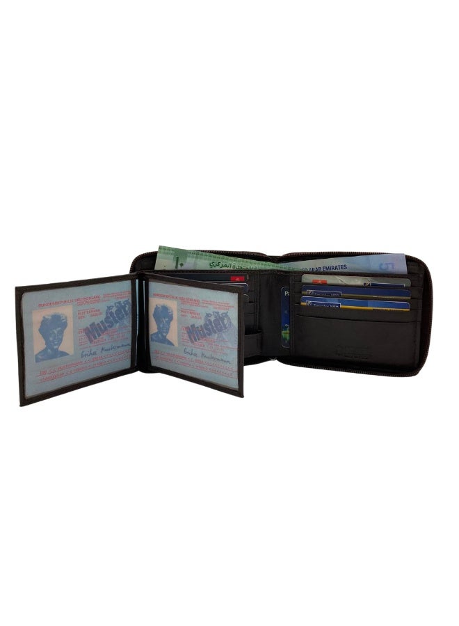 LAVERI LEATHER Full Zip leather men's Wallet - Image 4