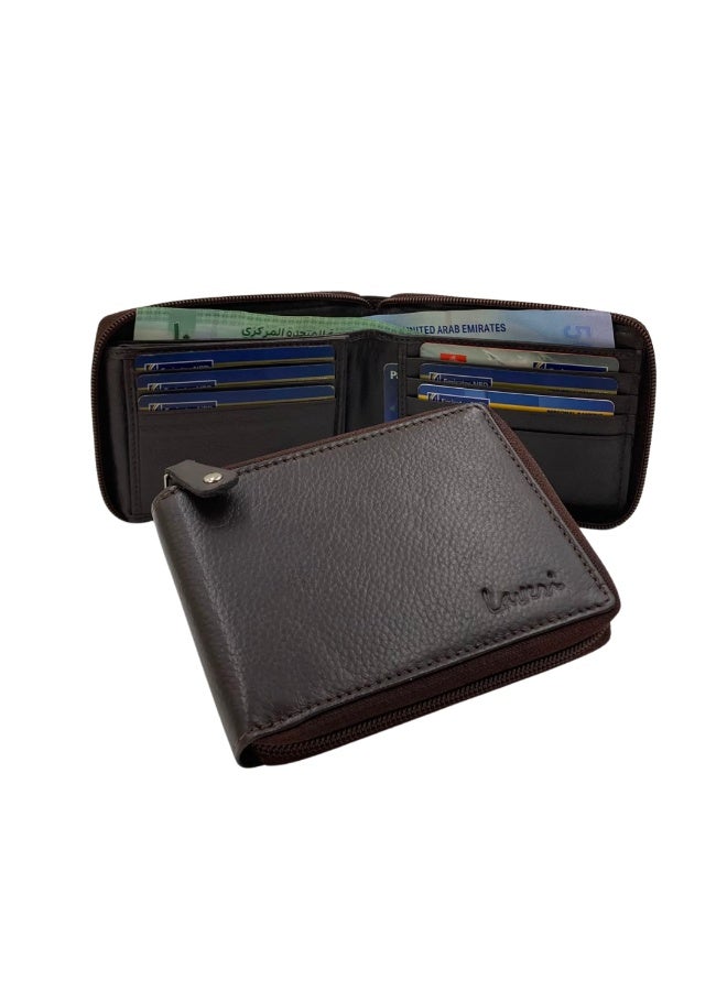 LAVERI LEATHER Full Zip leather men's Wallet - Image 1