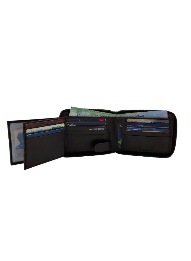 LAVERI LEATHER Full Zip leather men's Wallet - Image 5