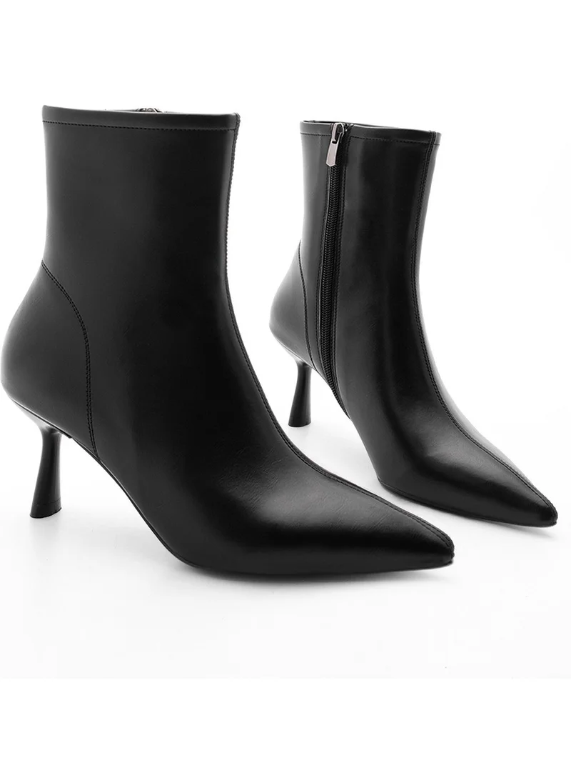 MARJIN Women's Heeled Boots Pointed Toe Goblet Heel Daily Classic Boots Tepon