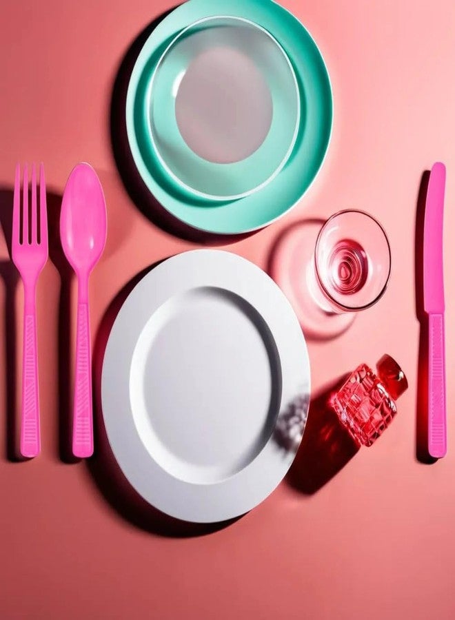 Party Dimensions Plastic Hot Pink | Pack of 48 Cutlery Combo, 48 count - Image 5