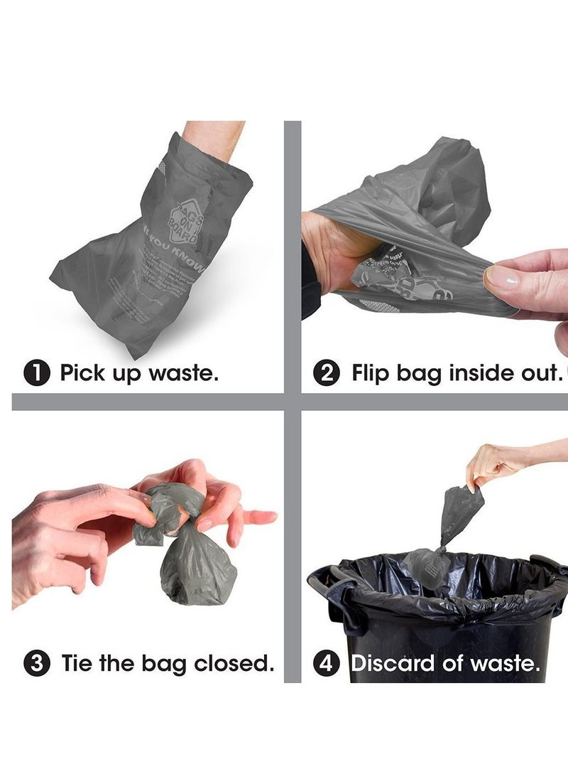 BAGS ON BOARD - Dog Clean Waste Dispenser Bone Black 30 Bags - Image 1