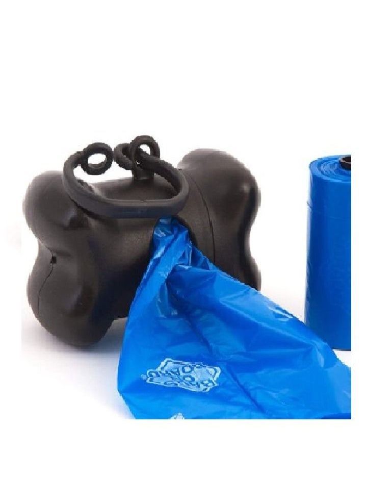 BAGS ON BOARD - Dog Clean Waste Dispenser Bone Black 30 Bags - Image 1