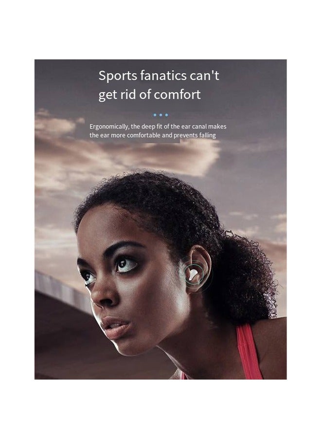 A6S TWS In-Ear Stereo Earbuds Headset With Mic And Auto Charging Box White - Image 2