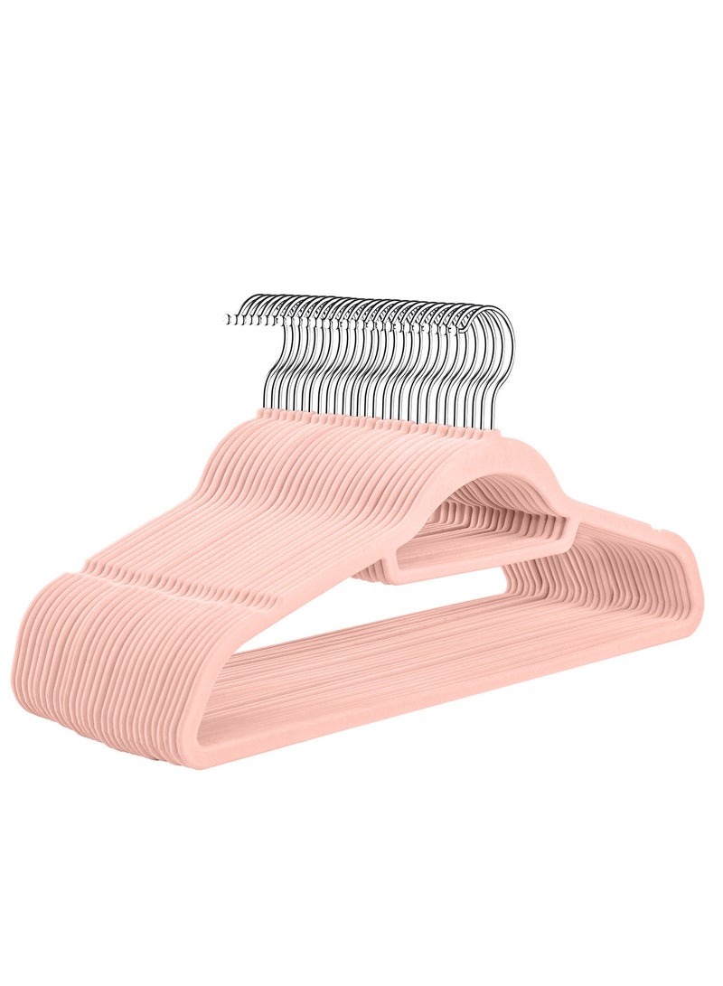 Arabest Clothes Hanger,Flocking Anti-slip Clothes Hanger,High Quality Hanging Clothes Hanger,for Home Use,Pink(30 pcs) - Image 1