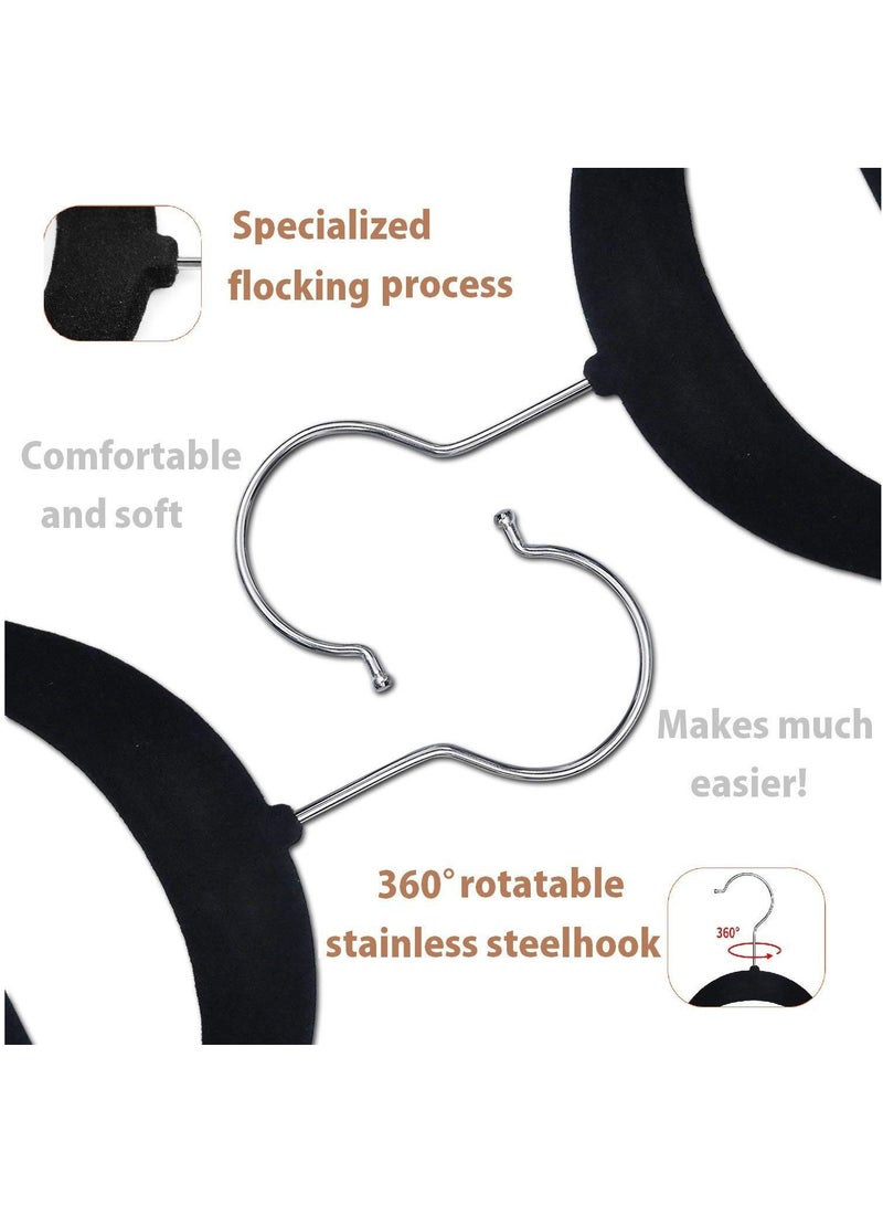 Arabest Clothes Hanger,Flocking Anti-slip Clothes Hanger,High Quality Hanging Clothes Hanger,for Home Use,Pink(30 pcs) - Image 3