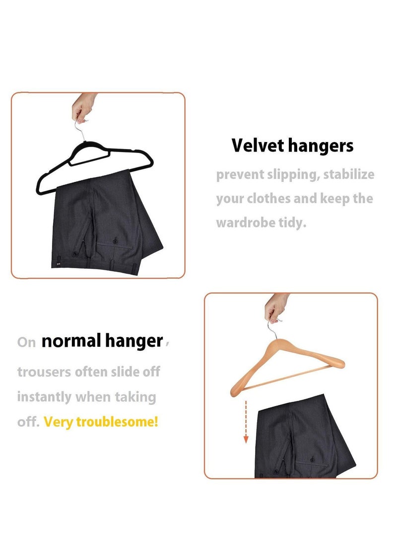 Arabest Clothes Hanger,Flocking Anti-slip Clothes Hanger,High Quality Hanging Clothes Hanger,for Home Use,Pink(30 pcs) - Image 4