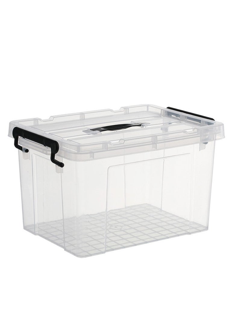 Clear Plastic Storage Box, Storage Bins Organizer with Lids, Large Capacity Stackable Transparent Storage Container, Storing Clothes, Shoes, Toys, Books, DVDs, CDs (Transparent, 100L) - Image 1