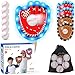 HYES Toss and Catch Ball Game Set Outdoor Pool Beach Yard Camping Games for Family Toddler Baseball Birthday Gifts for Boys Girls Ages 312 4 Light Up Paddles 6 Balls - Image 2