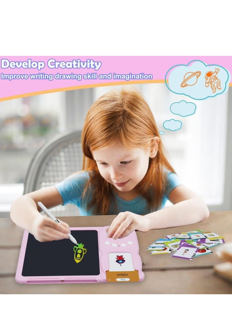Early Childhood Education Drawing Board, 255 Arabic English Voice Flashcards,510 contentsLearn words toys， Talking Flashcards with Sound Effects, LCD Writing Board Education LearningDrawing board  - Image 3
