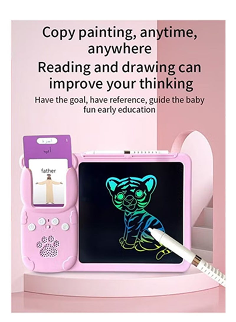 Early Childhood Education Drawing Board, 255 Arabic English Voice Flashcards,510 contentsLearn words toys， Talking Flashcards with Sound Effects, LCD Writing Board Education LearningDrawing board  - Image 5