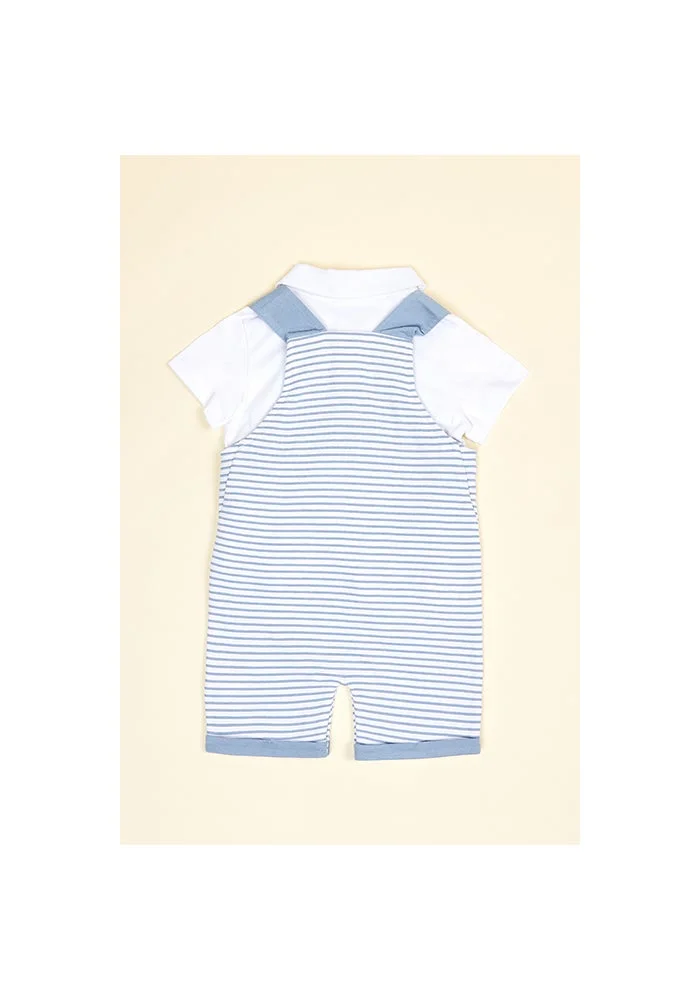 أر أند بي Solid Shirt with Romper Set