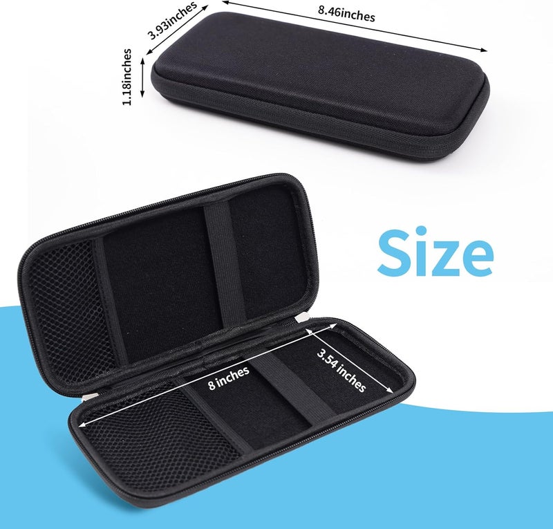 iDream365 Upgraded Hard Pencil Case Box for Adluts,Durable Pen Carrying Case with Zipper-Black - Image 2