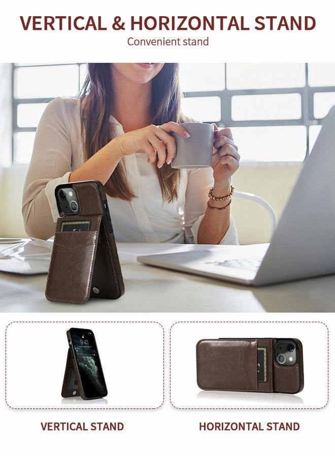 GROIC For IPhone 14 Max 6.7 Inch Case Flip Wallet with 6 Cards Holder, PU Leather Magnetic ons Portrait Stand Card Slots Shell for Cover - Image 3