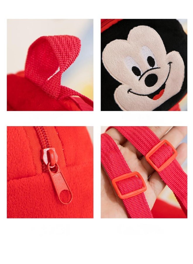 Kids Mickey Mouse Embroidered Backpack Cartoon Plush Kindergarten Backpack  - Image 3