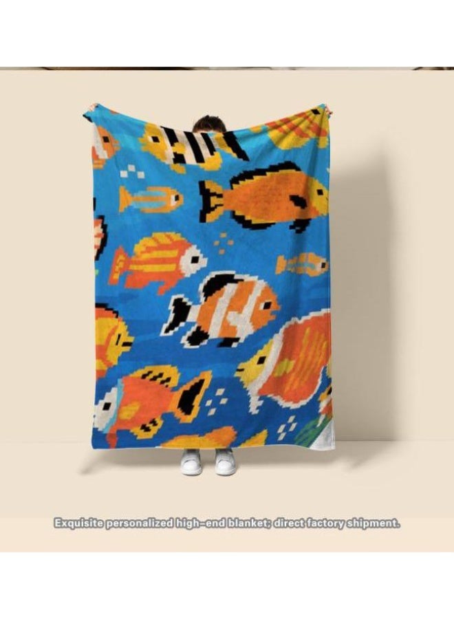 general Baby and children's cartoon flannel thin blanket (warm and comfortable, suitable for sleep, game use) 70cm*100cm - Image 2