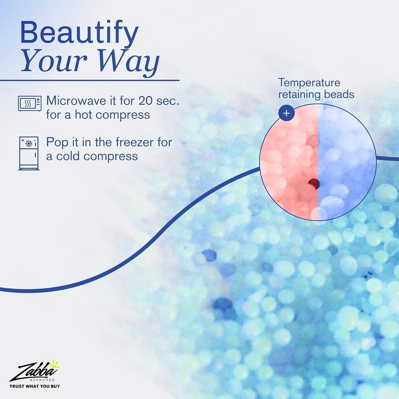 Perfecore قناع العين بيرفكوري للتخلص من انتفاخ العينين وتخفيف الصداع النصفي، قناع حراري بارد وساخن مع حبيبات جل، لفافة علاجية للجيوب الأنفية (بنفسجي#) - Image 5