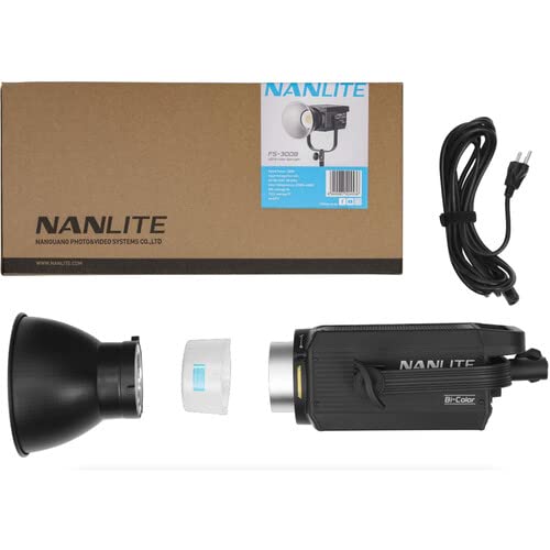 Nanlite FS-300B Bi-Color Studio Spotlight, 2700K-6500K, Bluetooth, 2.4G, Bowens Mount - Image 2