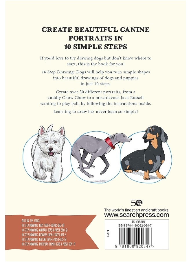 10 Step Drawing: Dogs: Draw Over 50 Delightful Dogs in 10 Easy Steps  - Image 2