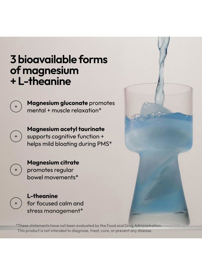 Moon Juice Magnesi-Om Calm, Relaxation & Regularity Supplement with Magnesium & L-Theanine - Blue Lemon Flavor Sugar-Free (4.2 oz) - Image 3