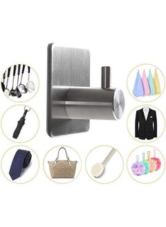 Arabest Wall Hung Bathroom Fixtures - 5-Piece Set Sus304 Matte Black Bathroom Hardware Set Including 40cm Towel Rack Toilet Paper Holder 2 Bath Towel Hooks 1 Bathrobe Hook  - Image 4