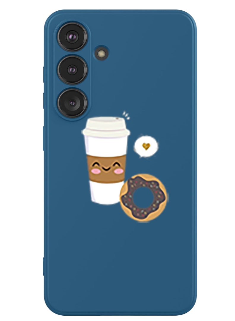 Theodor Protective Slim Fit Case Liquid Silicone Cover with Full Body Protection Anti-Scratch Shockproof Case For Samsung Galaxy S24 (Blue) - Coffee - Image 1