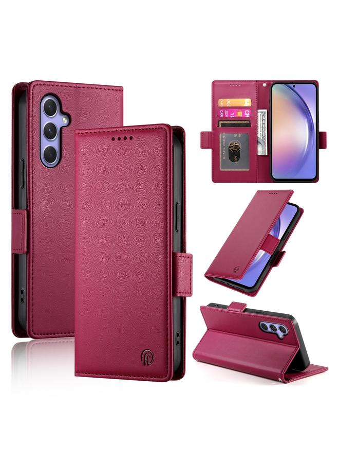 erorex Case For Samsung Galaxy A54 5G Side Buckle Magnetic Frosted Leather Phone Case - Image 1